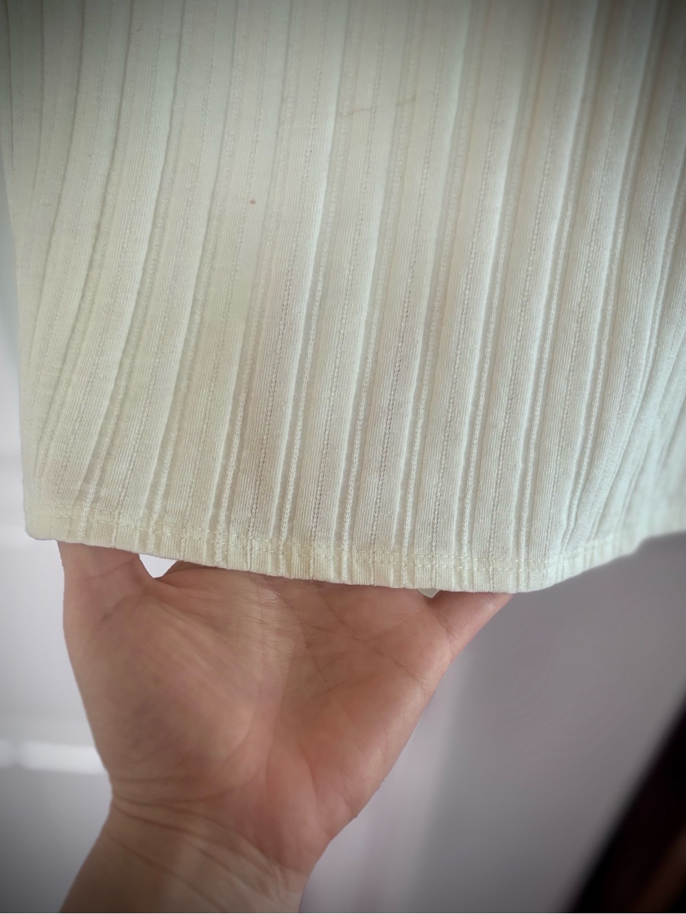 J. Crew Pointelle Ribbed Long Sleeve Crewneck Top - Ivory - Picture 7 of 10